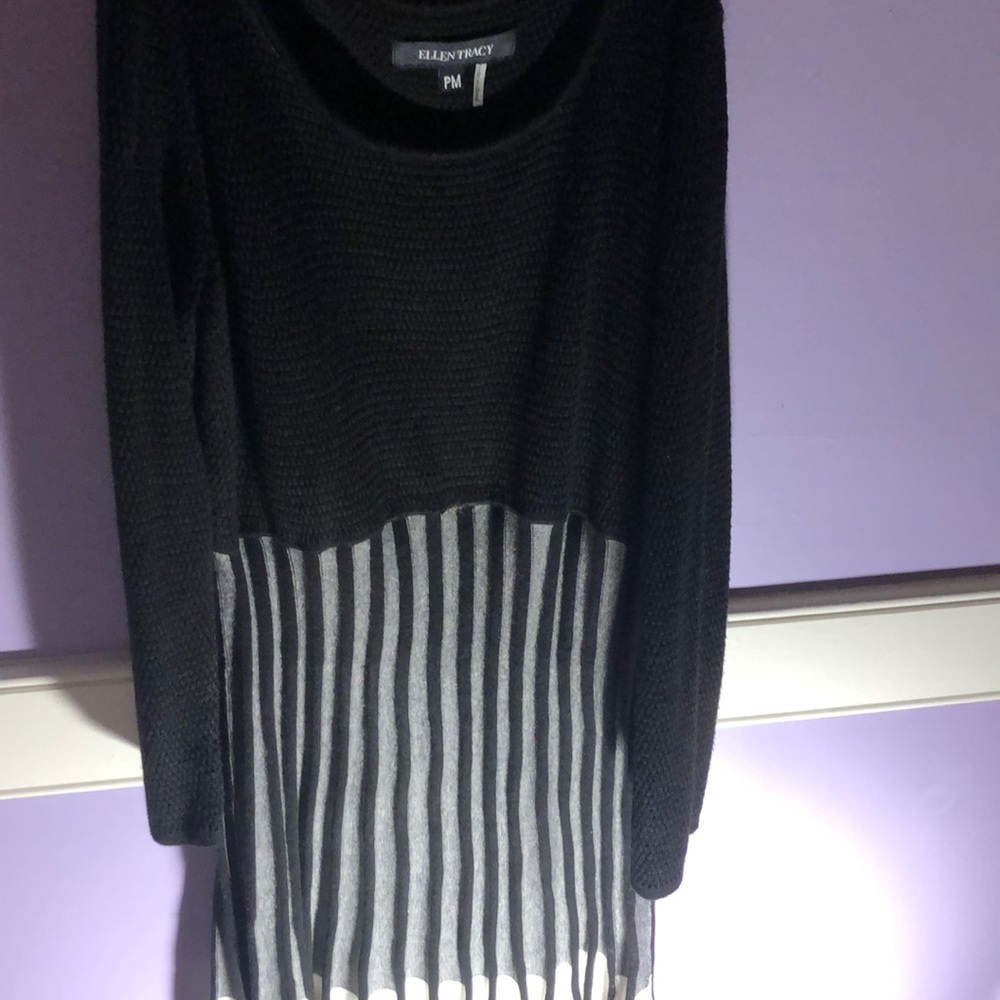 black sweater dress